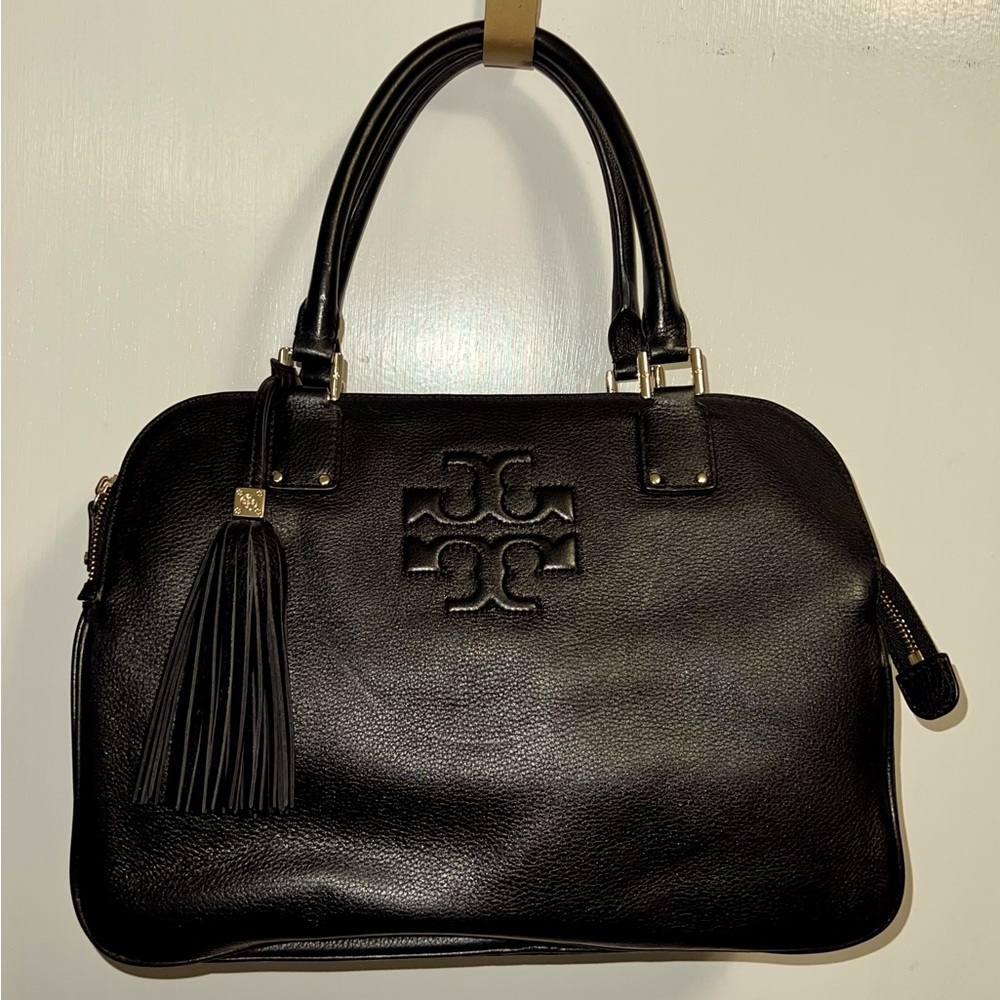 Tory Burch Thea Triple Zip Compartment Satchel Black